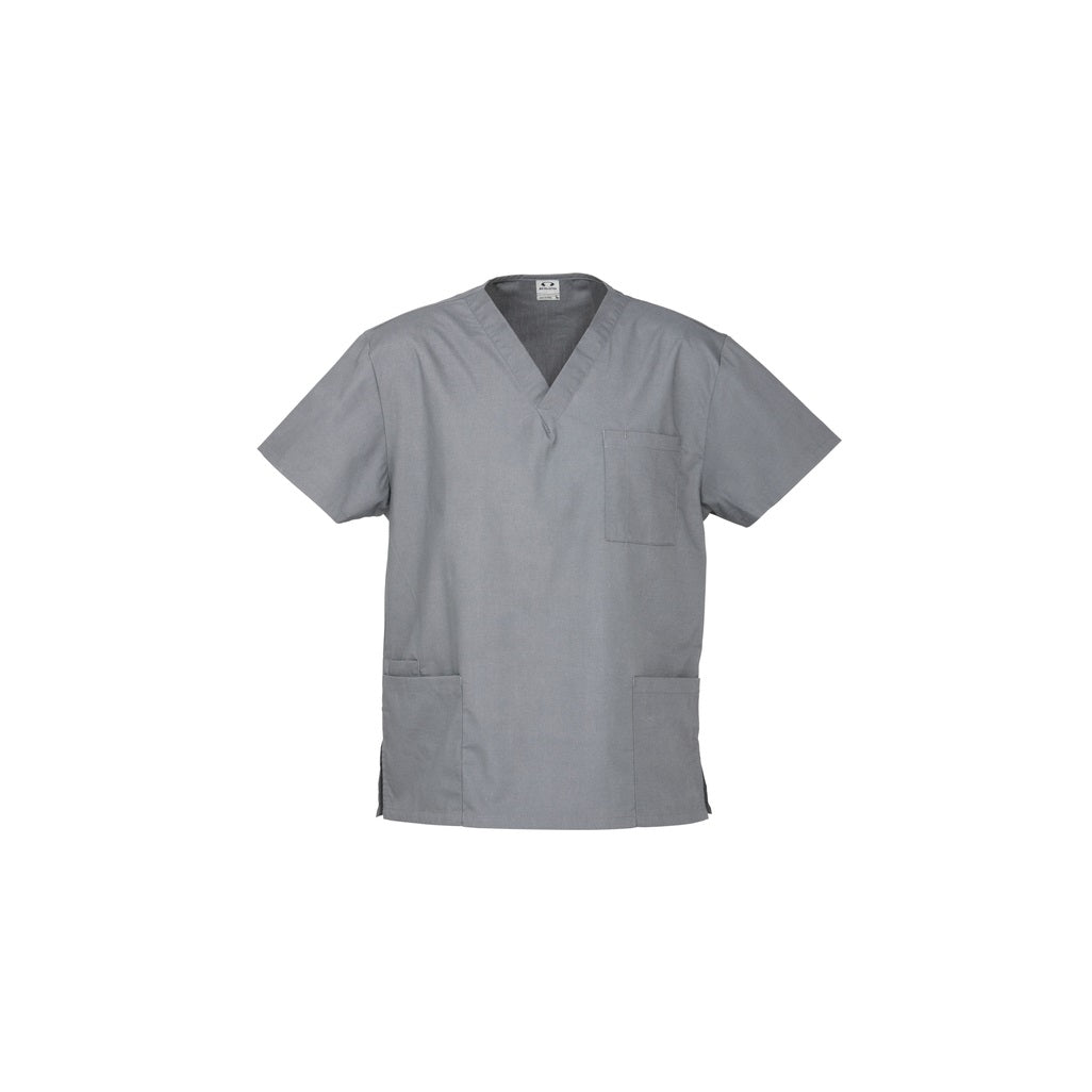 Inaura H10612 Unisex Classic Scrub Top - Pewter - Front View
