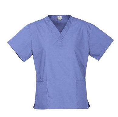 Inaura H10622 Ladies Classic Scrubs Top - Mid Blue - Front View