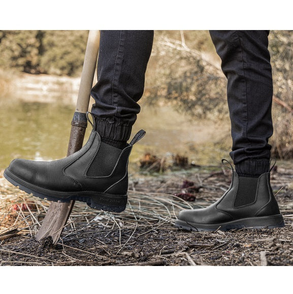 Hard Yakka Y60175 Outback Gusset PR Black Safety Boots