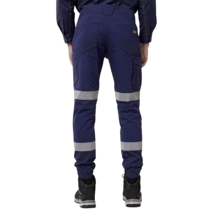 Hard Yakka Y02586 Raptor Cuff Pants with Tape - Navy - Back View