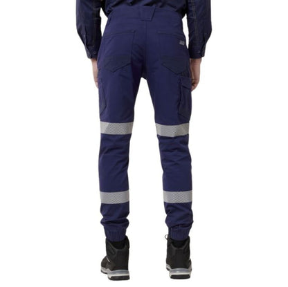 Hard Yakka Y02586 Raptor Cuff Pants with Tape - Navy - Back View