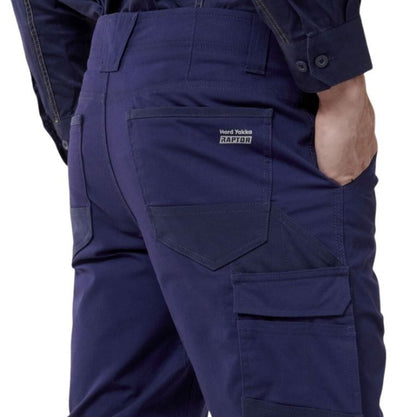 Hard Yakka Y02586 Raptor Cuff Pants with Tape - Navy - Detail View
