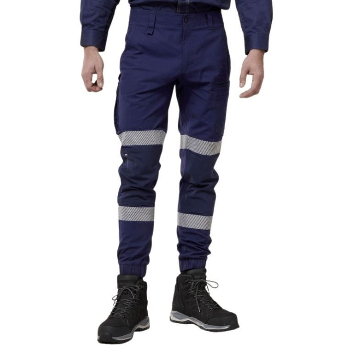 Hard Yakka Y02586 Raptor Cuff Pants with Tape - Navy - Front View