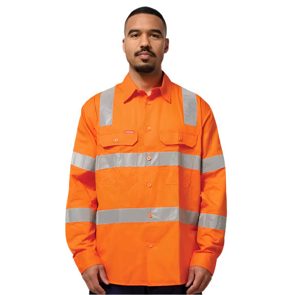 Hard Yakka Y04275 Bio Motion X Back Lightweight Shirt for rail and road safety