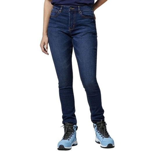 Hard Yakka Y08227 Womens High Waisted Slim Fit Jegging - Indigo - Front View