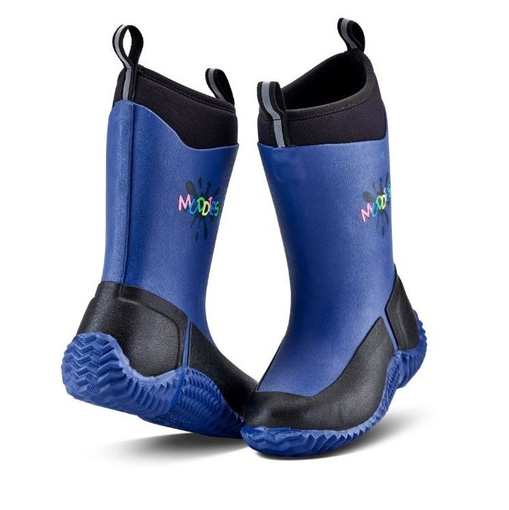 Grubs ICI-4042CK Kids Muddies Icicles Boots - Blue/Black - Pair Angled View