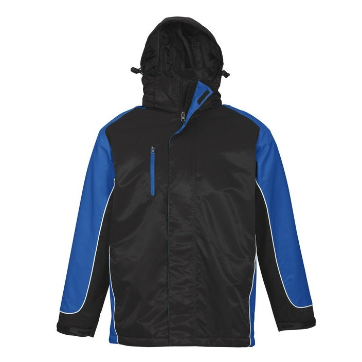 Mens black with royal blue everyday winter Biz Collection J10110 Mens Nitro Jacket