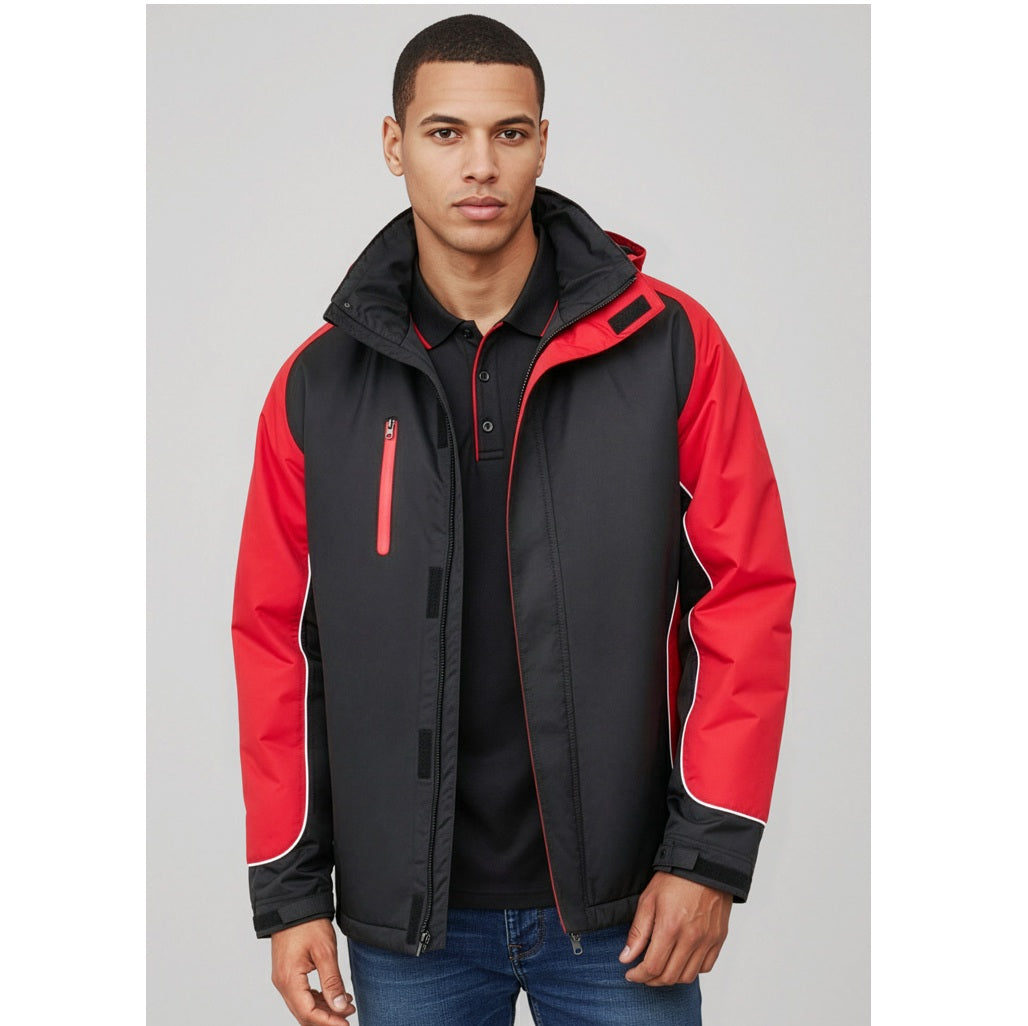 Biz Collection J10110 Mens Nitro Jacket - Black/Red/White - Alternative Front View