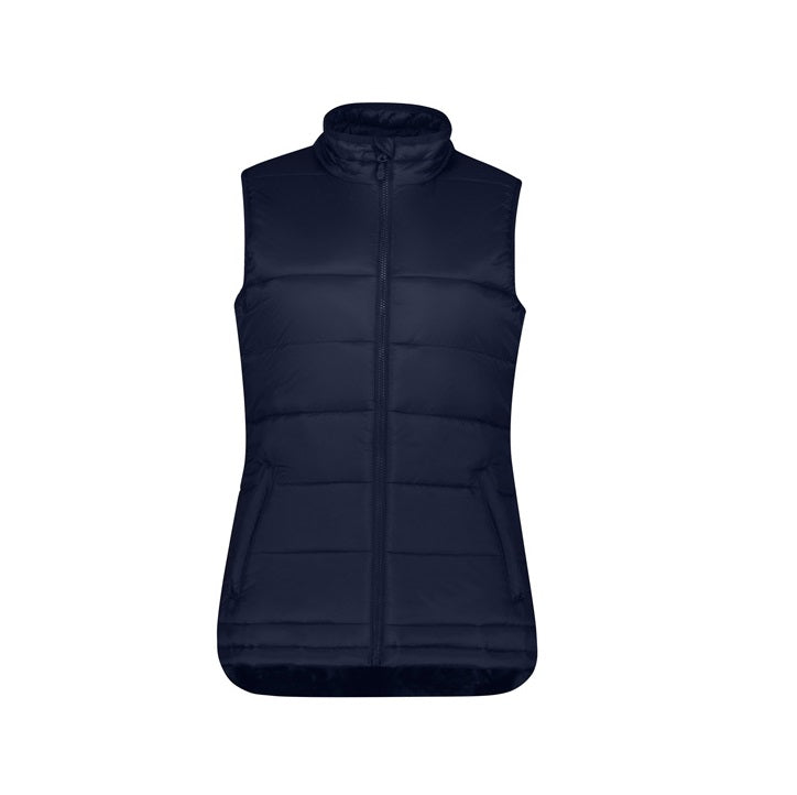 Biz Collection J211L Alpine Ladies Puffer Vest - Navy - Front View