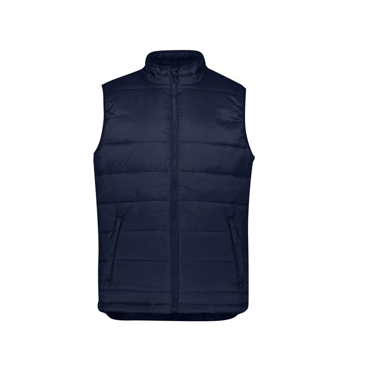 Biz Collection J211M Alpine Mens Puffer Vest - Navy - Front View