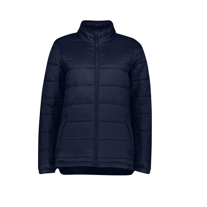 Biz Collection J212L Alpine Ladies Puffer Jacket - Navy - Front View
