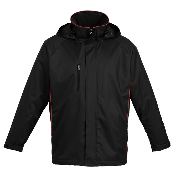Biz Collection J236ML Unisex Core Jacket - Black/Red - Alternative Front View