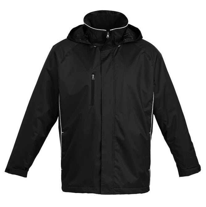 Biz Collection J236ML Unisex Core Jacket - Black/White - Back View