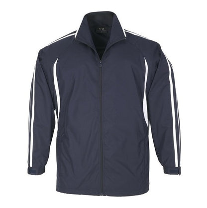 Kids unisex navy with white accents zip up modern fit modern collar adjustable cuffs  premium sports team jacket Biz Collection J3150B Flash Kids Jacket