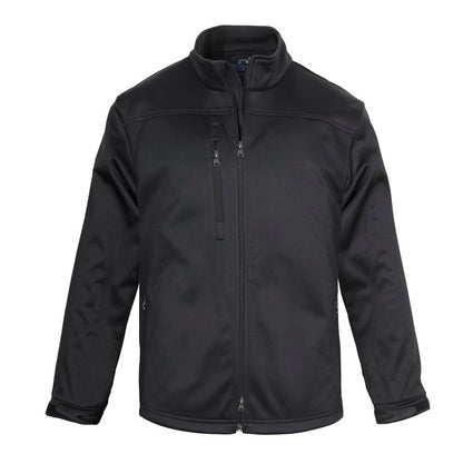 Mens classic black wind proof professional everyday weather resitant modern fit long length Biz Collection J3880 Mens Softshell Jacket