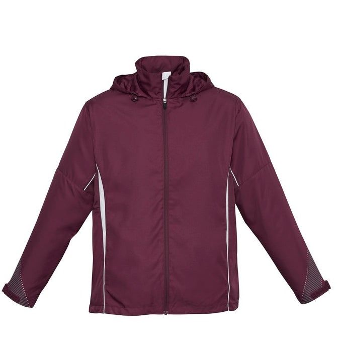 Biz Collection J408M Razor Mens Jacket - Maroon/White - Front View