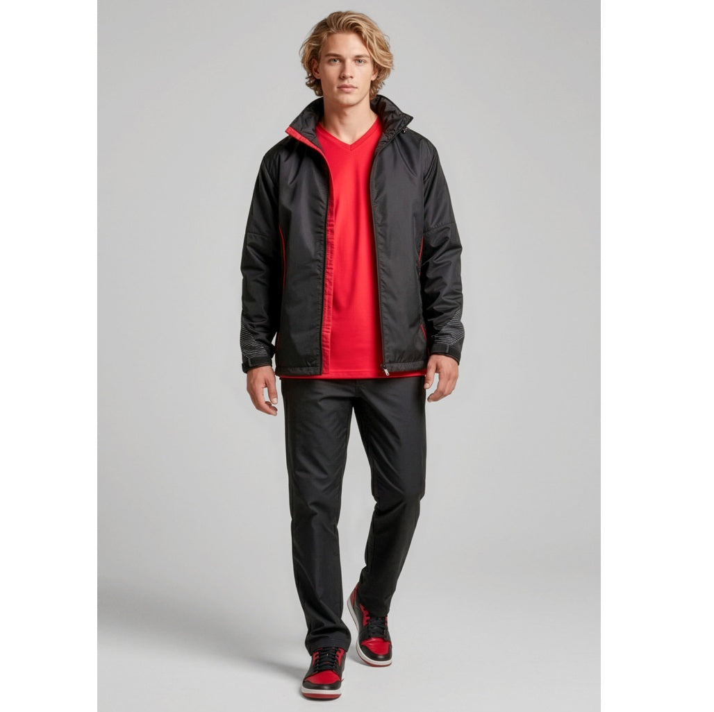 Biz Collection J408M Razor Mens Jacket - Black/Red - Alternative Front View