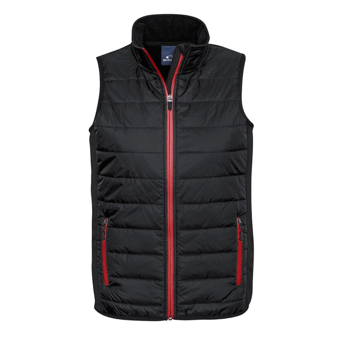 Biz Collection J616M Mens Stealth Tech Vest - Black/Red - Alternative Front View