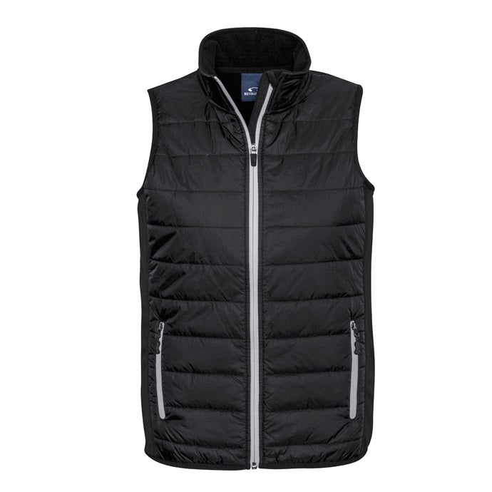 Biz Collection J616M Mens Stealth Tech Vest - Black/Silver - Alternative Front View