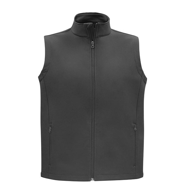 Biz Collection J830M Apex Mens Softshell Vest - Grey - Front View