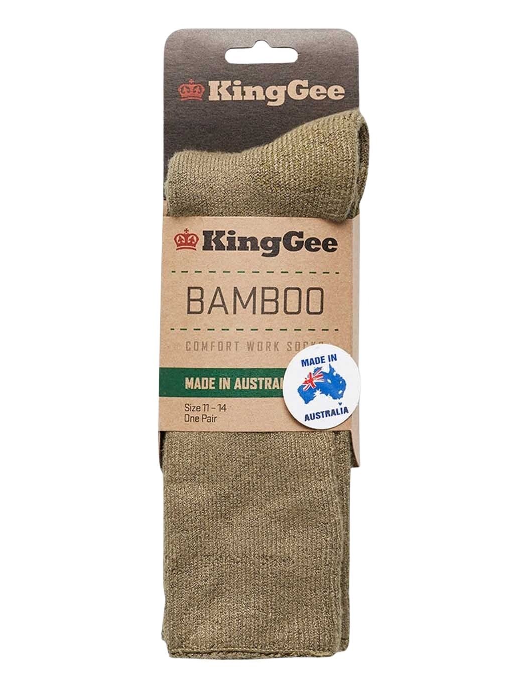 KingGee K09270 Mens Bamboo Work Socks - Khaki - Lifestyle