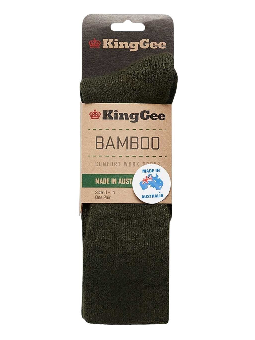 KingGee K09270 Mens Bamboo Work Socks - Olive - Lifestyle