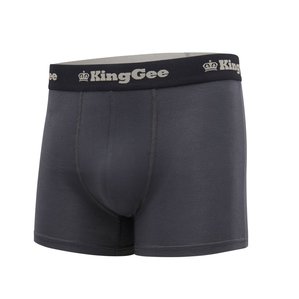 KingGee K19005 Bamboo Work Trunks 3 Pack - Charcoal - Product View