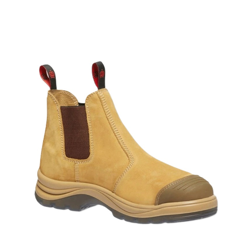 Men's pull on light colour work boots