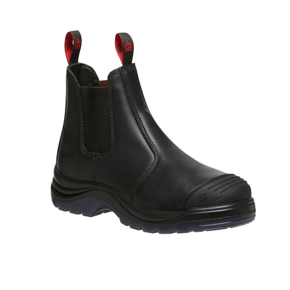 KingGee K25250 Tradie Black Gusset Elastic Sided Safety Boot