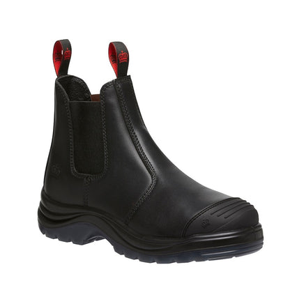 KingGee K25250 Tradie Black Gusset Elastic Sided Safety Boot
