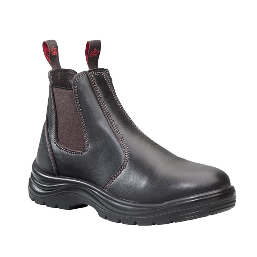 kinggee pull on work boot steel toe
