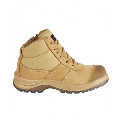 KingGee K27100 Tradie Wheat Zip Side Safety Boot
