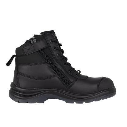 KingGee K27155 Tradie S/Zip 6CZ EH Black Composite Safety Boot