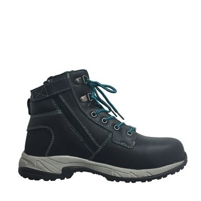 KingGee K27360 Tradie Ladies Black Side Zip Composite Safety Boot