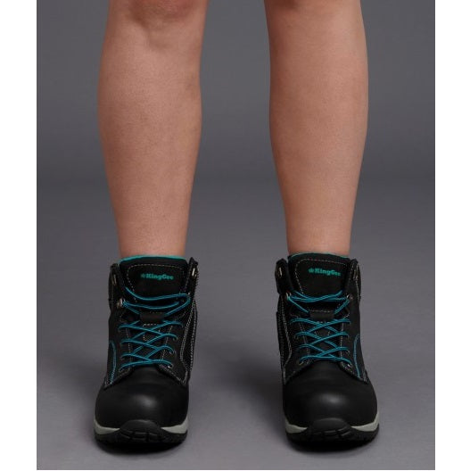 KingGee K27360 Tradie Ladies Black Side Zip Composite Safety Boot