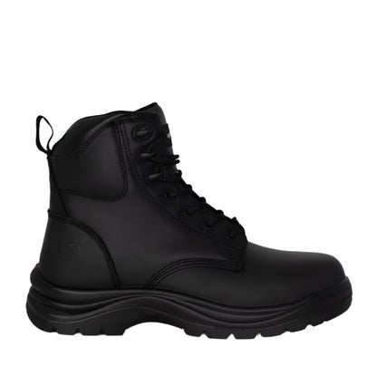 Black boot on a white background