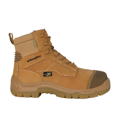 KingGee K27872 Phoenix Metguard Composite Toe Safety Work Boots 6" Wheat