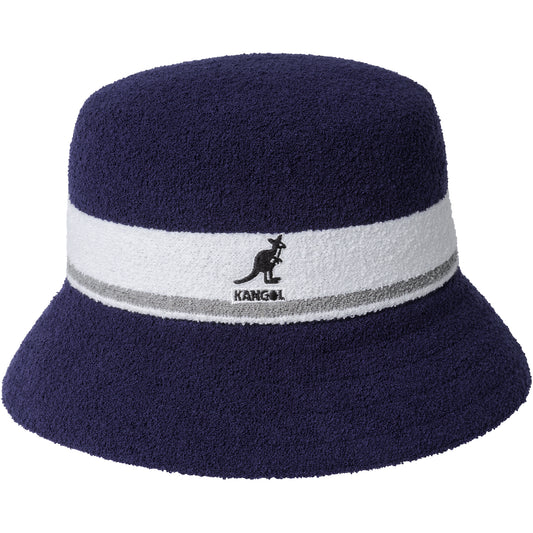 Navy signature iconic Kangol K3326ST Bermuda Stripe Bucket