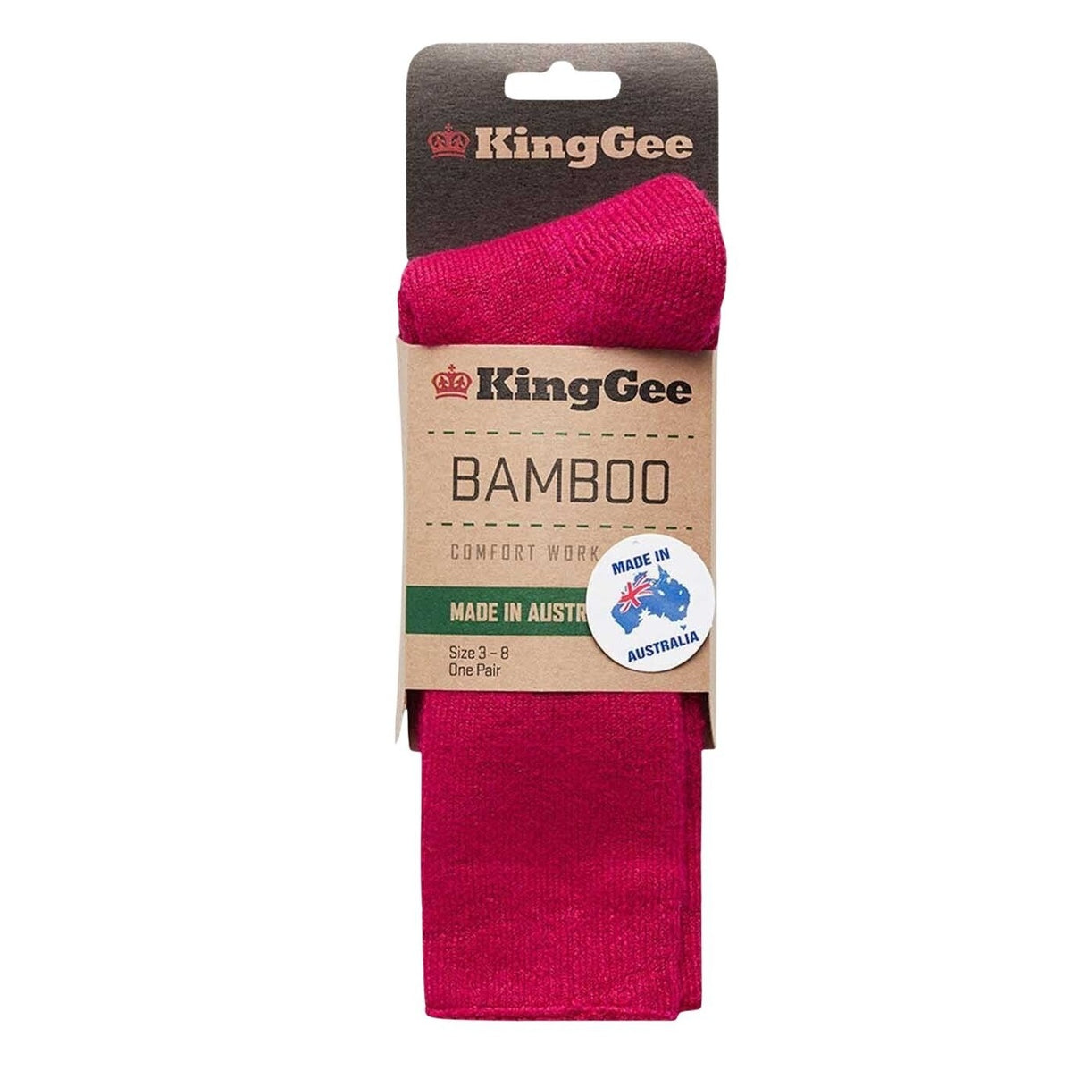 KingGee K49270 Womens Bamboo Work Socks - Hot Pink - Lifestyle