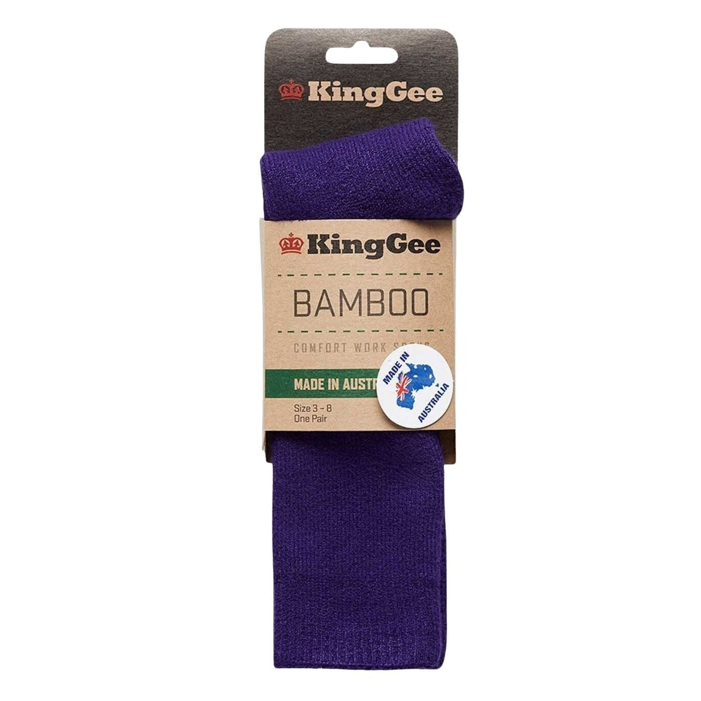 KingGee K49270 Womens Bamboo Work Socks - Purple - Lifestyle