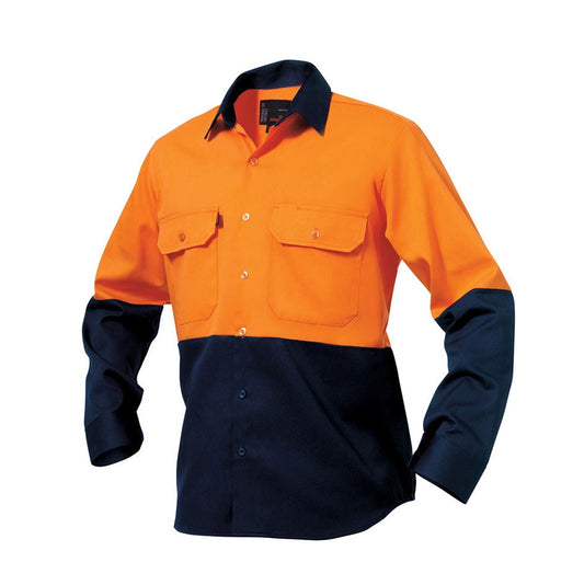 KingGee K54015 HiVis Drill Shirt L/S