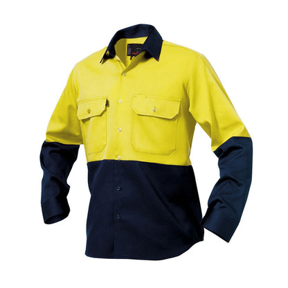 KingGee K54015 HiVis Drill Shirt L/S