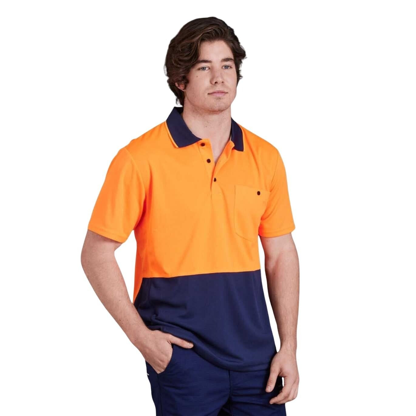 KingGee K54205 Workcool Hyperfreeze HiVis Spliced Polo S/S