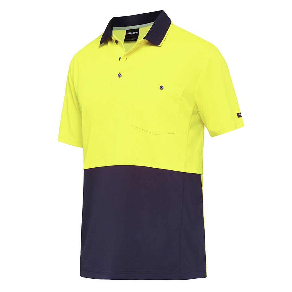 KingGee K54205 Workcool Hyperfreeze HiVis Spliced Polo S/S