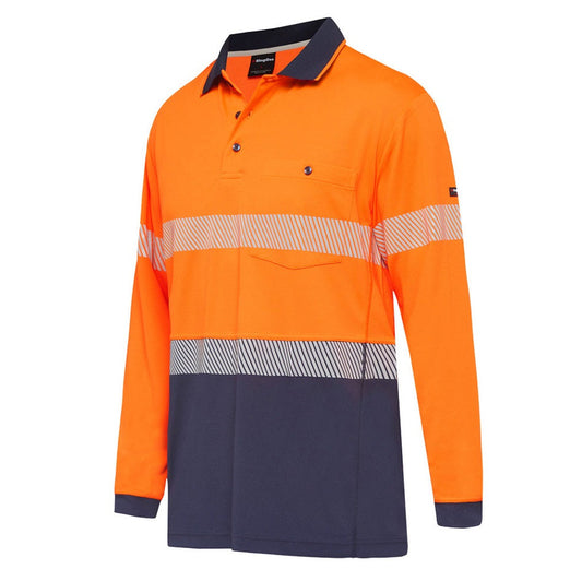 KingGee K54225 Workcool Hyperfreeze HiVis Taped Spliced Polo L/S