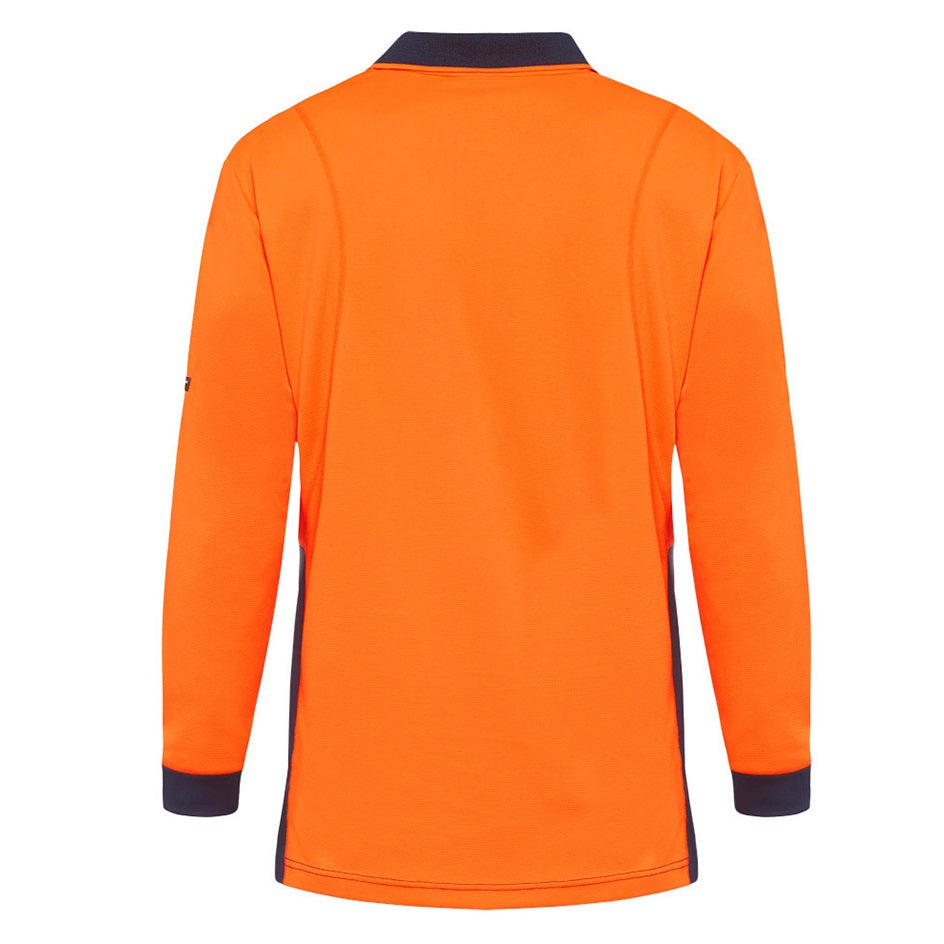 KingGee K54235 Workcool Hyperfreeze HiVis Spliced Polo L/S