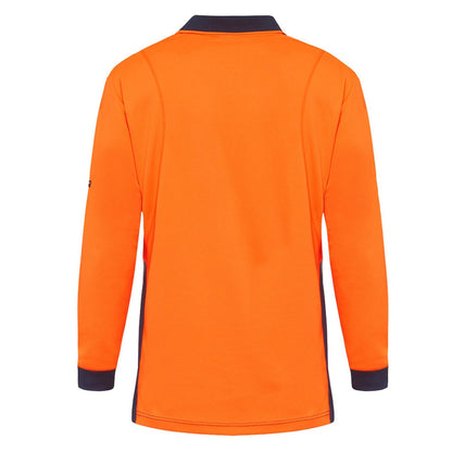 KingGee K54235 Workcool Hyperfreeze HiVis Spliced Polo L/S