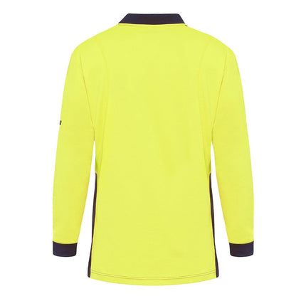 KingGee K54235 Workcool Hyperfreeze HiVis Spliced Polo L/S