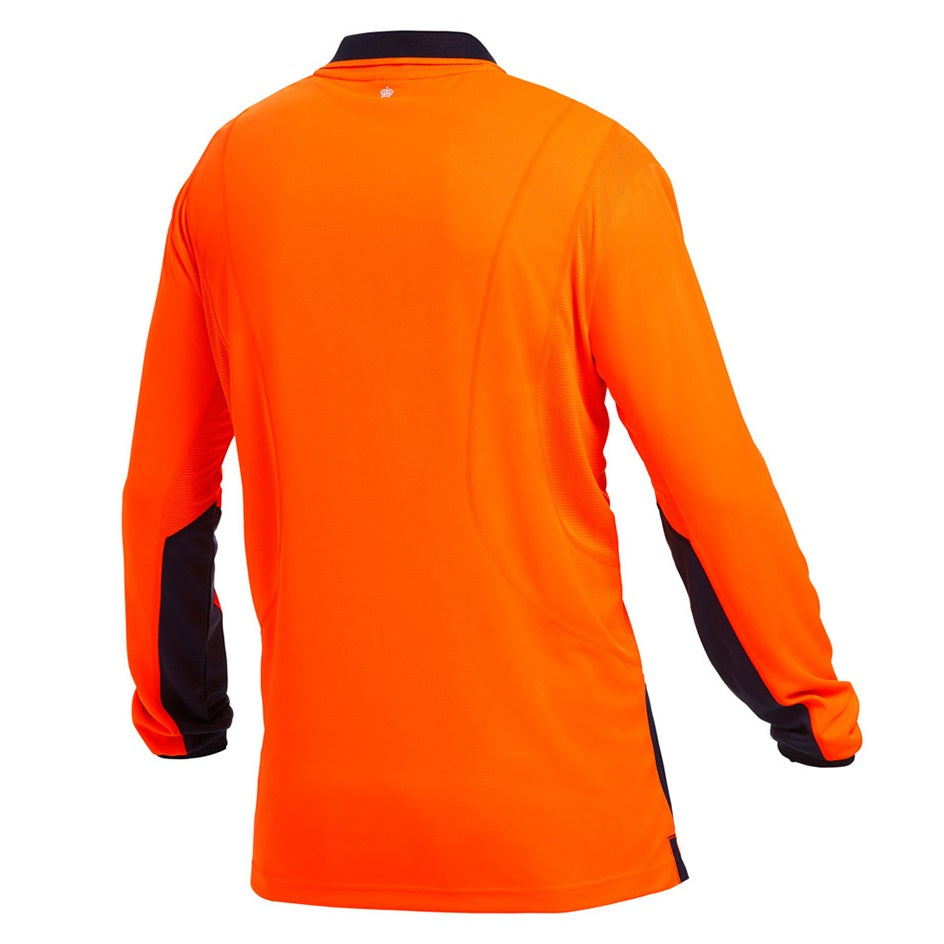 KingGee K54840 Workcool HiVis Spliced Polo L/S