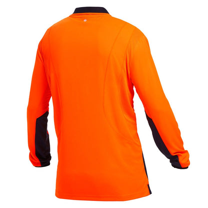 KingGee K54840 Workcool HiVis Spliced Polo L/S